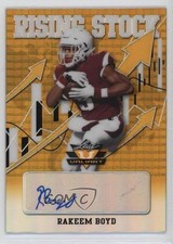 2021 Leaf Valiant Rising Stock Gold /10 Rakeem Boyd #RS-RB1 Auto 0a3