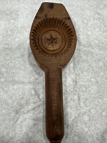 Traditional Middle Eastern Maamoul Hand Carved Wooden Shortbread Cookie Mold