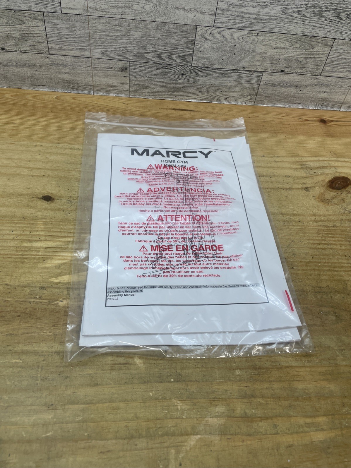 Marcy Home Gym Owners Manual, Assembly Instructions, Warranty Card MWM-989, 990