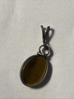 Stunning Vintage Genuine Silver Tigers Eye Pendant With Stamp — photo 5