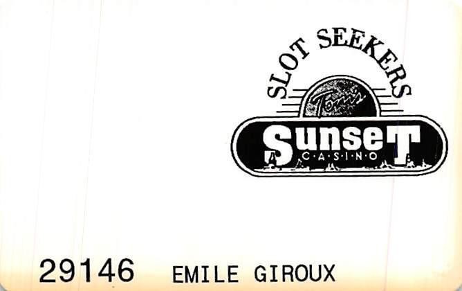 Tom's Sunset Casino - Henderson, NV - 5b issue, thick plastic/rev text/no punch