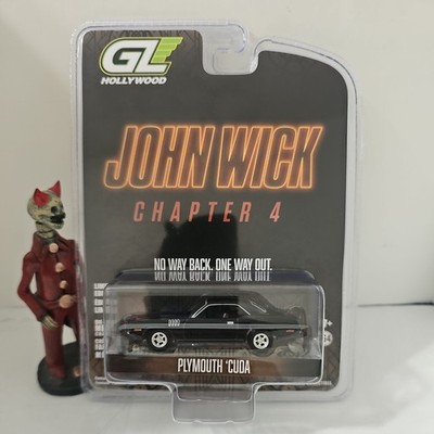Greenlight Hollywood Series 41 John Wick Chapter 4 Plymouth Cuda 1/64 NEW