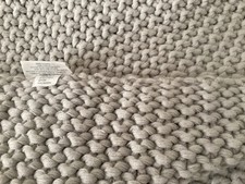 CasaLuna Beautiful Chunky Knitted Light grey Full/Queen Blanket 100 Acrylic
