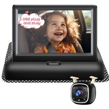 Baby Car Camera With 4.3 Inch Monitor Rear Facing 1080P Night Vision USB