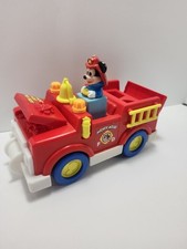 Vintage Disney Mattel 1989 Mickey Mouse Friends Fire Truck Toddler Development