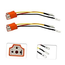 Ceramic H4 9003 HB2 Headlight Connector with 3 Adapter Wiring Harness Socket