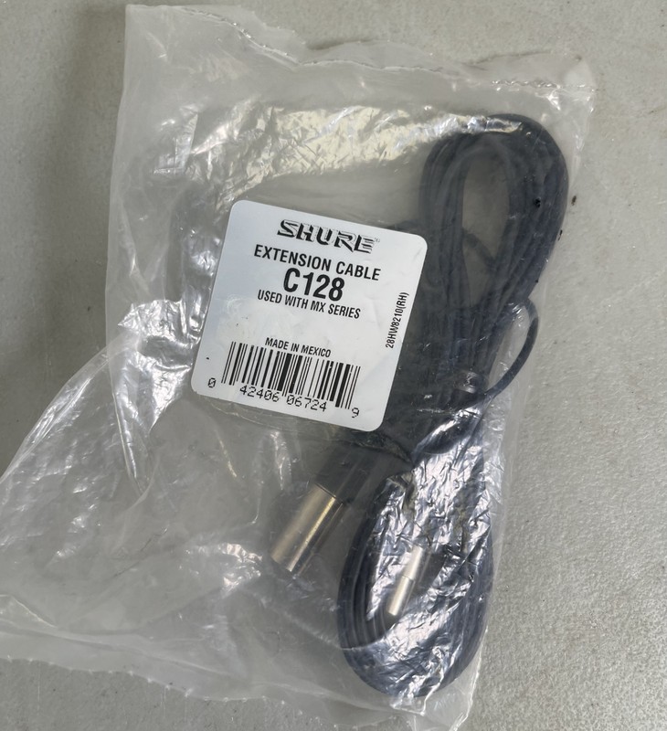 SHURE C128 Extension Cable For MX Series New Old Stock