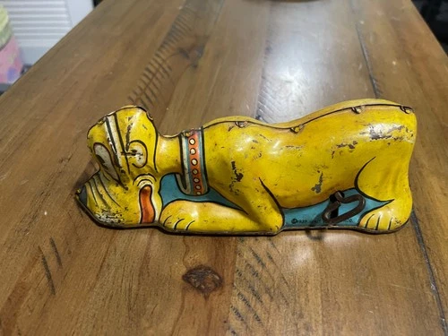 Pluto Tin *Non-working & Rusty* 1939 * Vintage Marx Disney