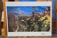 The War for Atas Oil, 8.5 X 11 PRINT, Comic book art, Massive war art, Alien