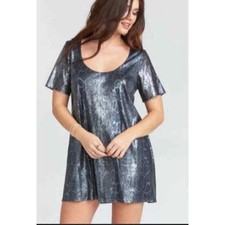 Show Me Your MuMu Demi Sequin Python Mini Dress Snake Print Party Shift Large