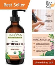 Organic Ayurvedic Massage Oil 8 oz Non GMO Nourishing Body Therapy
