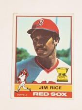 JIM RICE 1976 TOPPS HOF CARD #340 ALL-STAR ROOKIE BOSTON RED SOX EXCELLENT-VG. rookie card picture