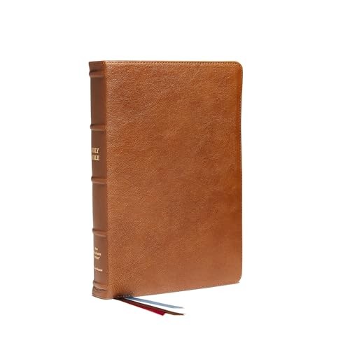 NKJV, Reference Bible, Classic Verse-by-Verse, Center-Column, Premium Goatskin Leather, Brown, Premier Collection, Red Letter, Comfort Print, Leatherbound Hardback, - Image 3