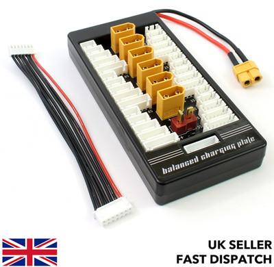 Parallel XT60 Ladeboard LiPo LiFe Li-Ion 80A Balance Akku RC Paraboard
