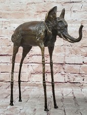 Salvador Dali Hommage - Bronze Sculpture-The ELEPHANT-100% Bronze Guss Statue