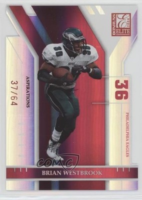 2004 Donruss Elite Aspirations Die-Cut 37/64 Brian Westbrook #73 0l9