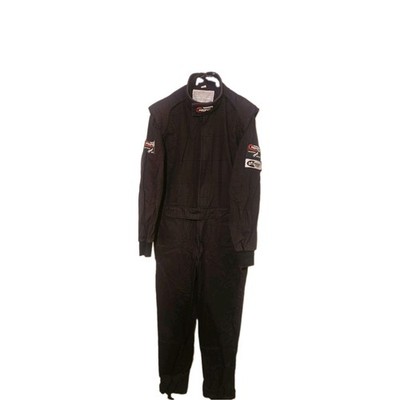 Profox Women's Racing Fire Suit Sz Medium, Black SFI 3.2A/1 One Piece Pre-owned