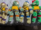 RARE Complete Set of 1989 Playmates Ninja Turtle Plush VTG