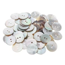 50Pieces Round Shell Buttons For 0.79inch