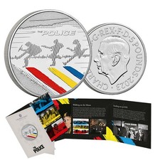 The Police 2023 Colour UK £5 Brilliant Uncirculated Royal Mint Coin