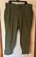 Pantalones Jogger Judy Azul Jessie Cintura Alta Verde Oliva Denim Para Mujer Talla 22W