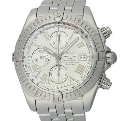 Breitling Chronomat Evolution A156A53PA Automatic White Swiss Wristwatches