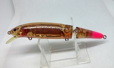 Vtg Bomber Jointed Long A Rootbeer Hot Tail 15A 4.5" 15J Screwtail Jerkbait Lure