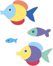 Olive Kids Somethin' Fishy WALLIES CUTOUTS