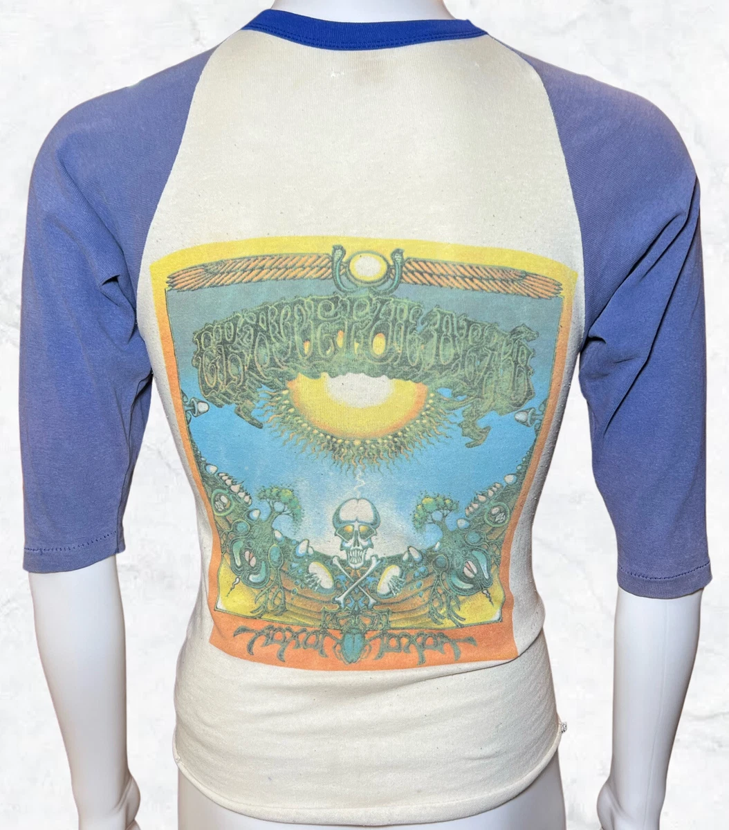Vintage 80's Grateful Dead Raglan Concert T-Shirt Size S Russel Athletic Tag USA