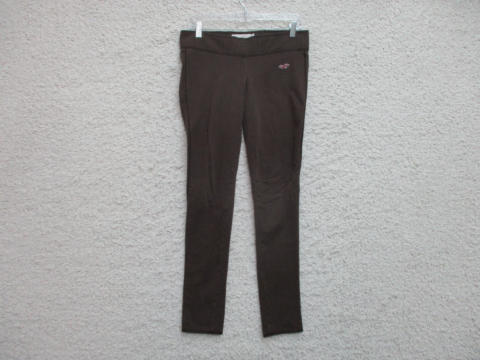 Hollister Pants Medium Adult Brown Pull On Stretch Logo Athletic Skinny Modern