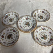 SPODE COPELAND CHINA “PEPLOV” 8 DESSERT BOWLS 5.1/8” ENGLAND