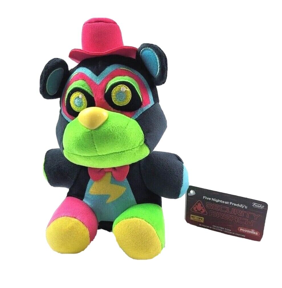 10 Inch Freddy Plush Toy Funko Five Nights at Freddy's Security Breach  Blacklight Glamrock