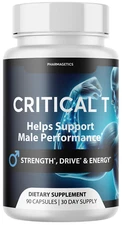 Critical T Male Pills Support Performance, Strength & Daily Energy - 90 Capsules
