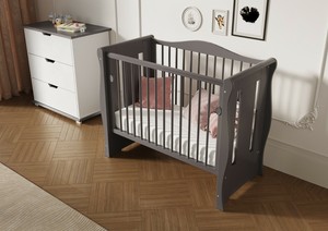 grey compact cot