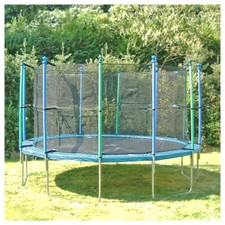 Trimilin Trampolin Fun 19 Outdoor Trampolin Gartentrampolin inkl Sicherheitsnetz