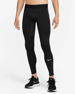$55 NEW Nike Pro Warm Men's Training Tights Black FB7961-010 Small