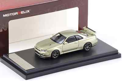 NISSAN SKYLINE GT-R R34 V-SPEC II HOOD OPENS 1/64 DIECAST CAR BY