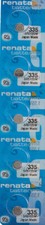 5 x Renata 335 Watch Batteries, SR512SW Battery Shipped from Canada