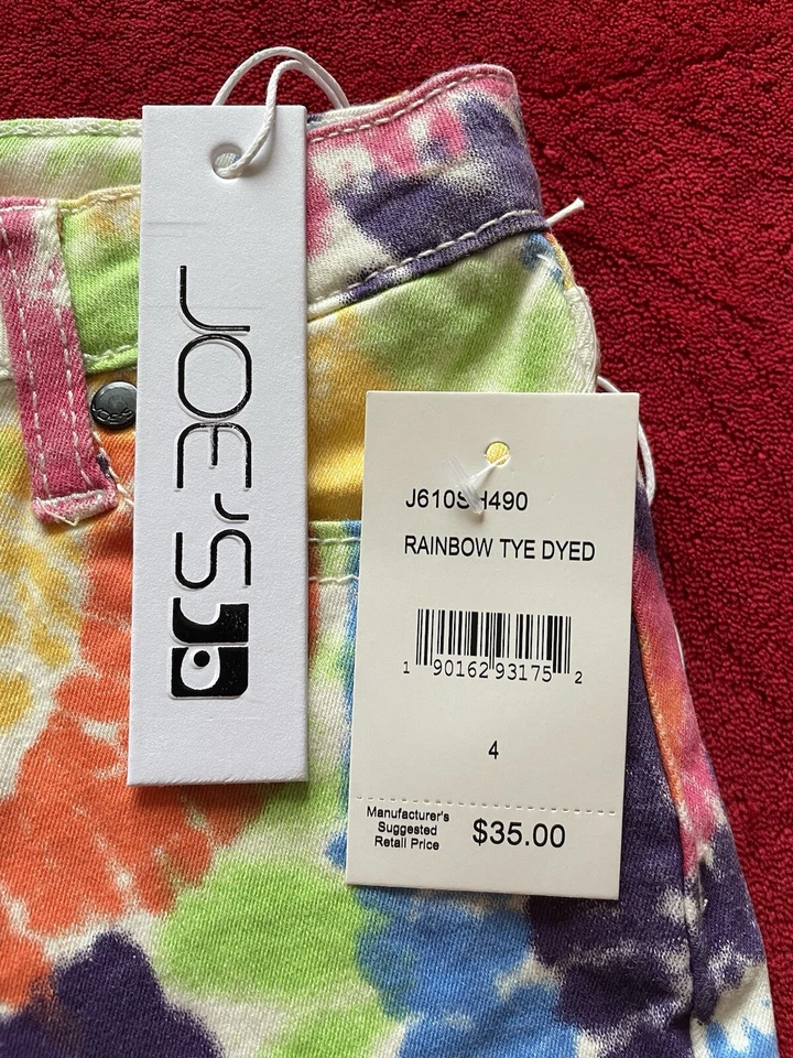 Nuevo con etiquetas Pantalones Cortos Joe's Jeans Para Niña Cintura Ajustable Tiro Medio The Chloe Corbata Teñida Talla: 4 Foto 3 de 4