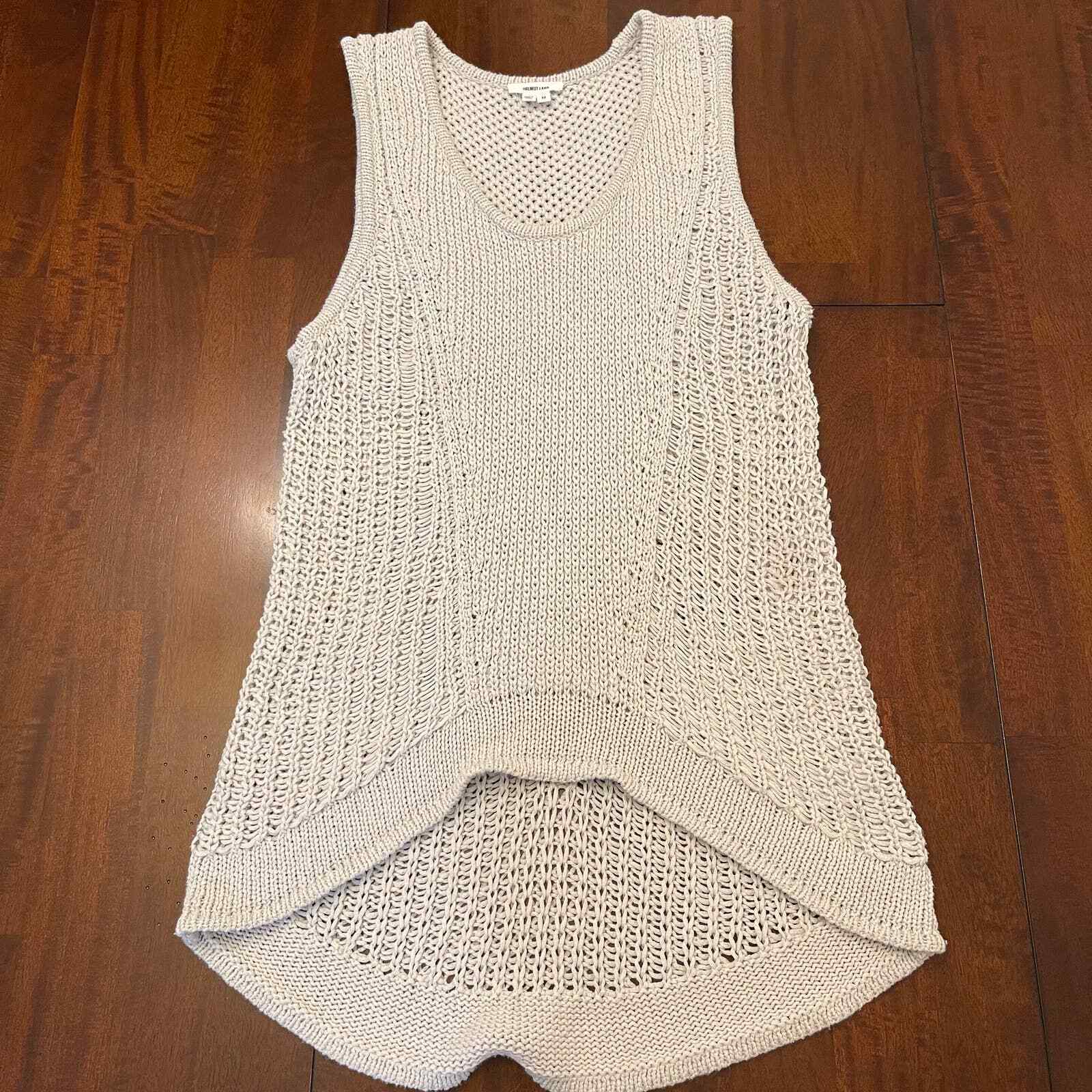 Helmut Lang Women’s Open Knit Vest Sweater Size M Gem