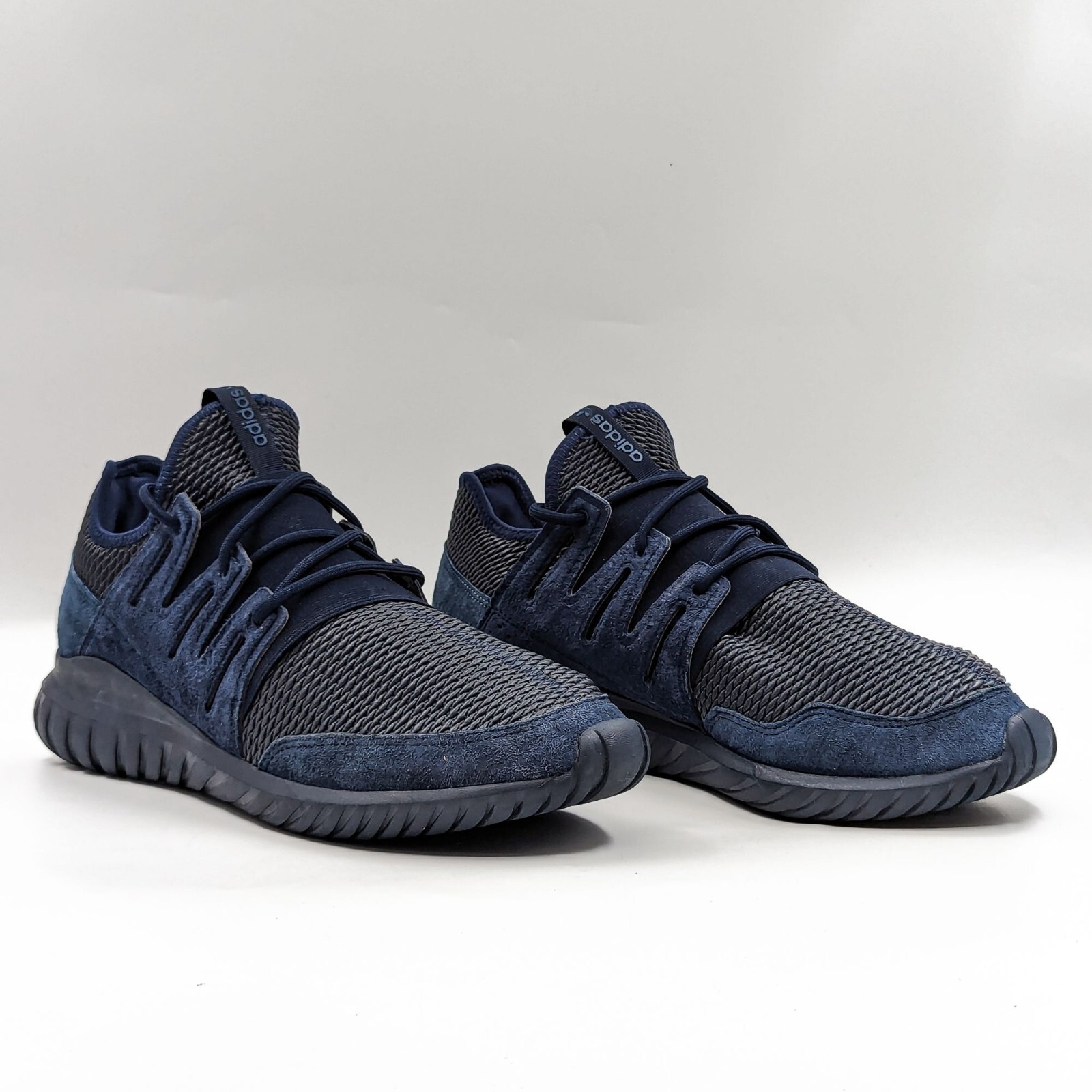 SAOLA Sneakers da atletica Adidas uomo tubolare radiale blu navy tessuto pelle scamosciata taglia 13