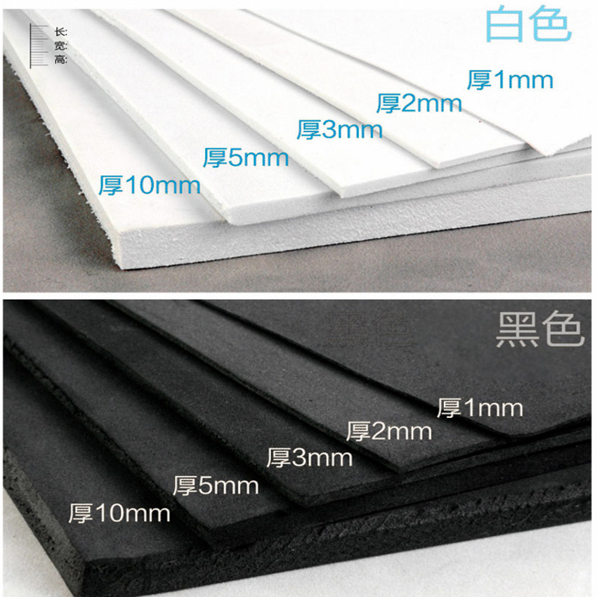 EVA Foam Sheets Board Plates White & Black 1mm 2mm 3mm 5mm 10mm Thickness