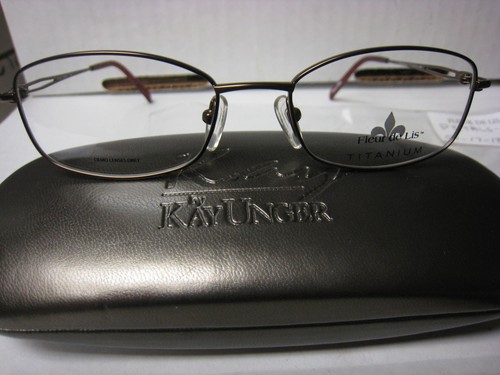 FLEUR DE LIS Eyeglass Frames Style PETALS in BROWN 51-17-135