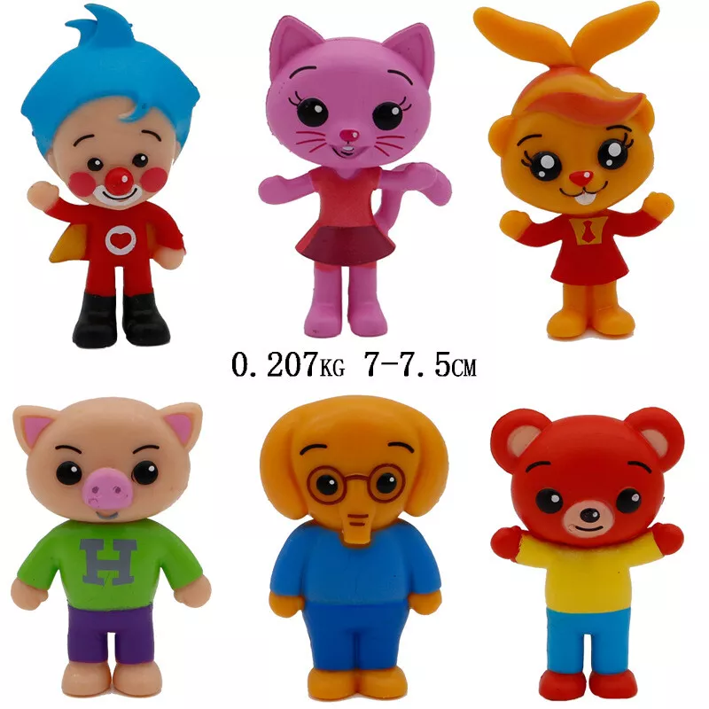 6pcs/ Plim Plim Children Clown Magician Action Figure Doll Toys Mini Model  Decor