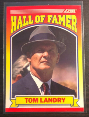 1990 Score Football TOM LANDRY ''Hall of Famer'' #597