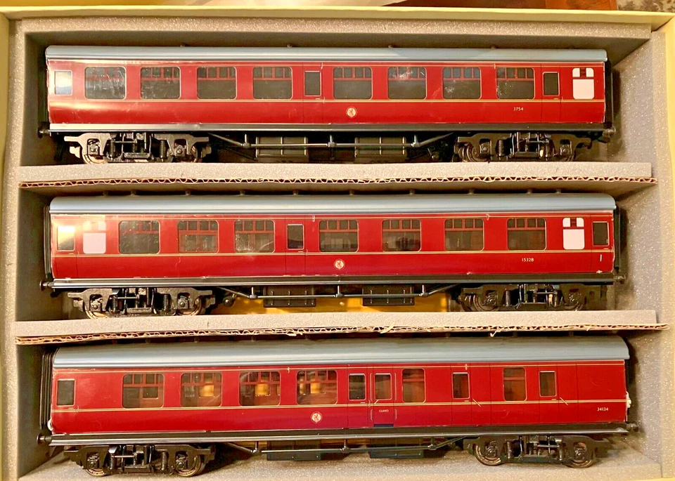 Locomotora Bassett-Lowke Clase Princesa Calibre O 3 Coches de Pasajeros IMPRESIONANTE Foto 2 de 4