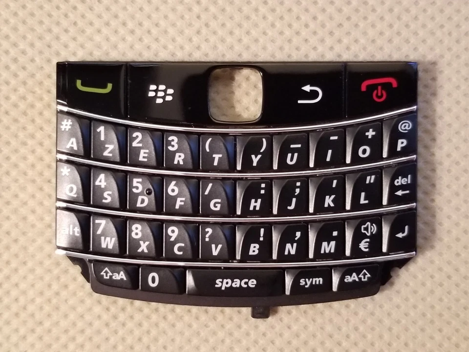 Nuevo teclado QWERTY externo frontal Blackberry OEM para BOLD 9700 9780 - NEGRO Foto 2 de 3