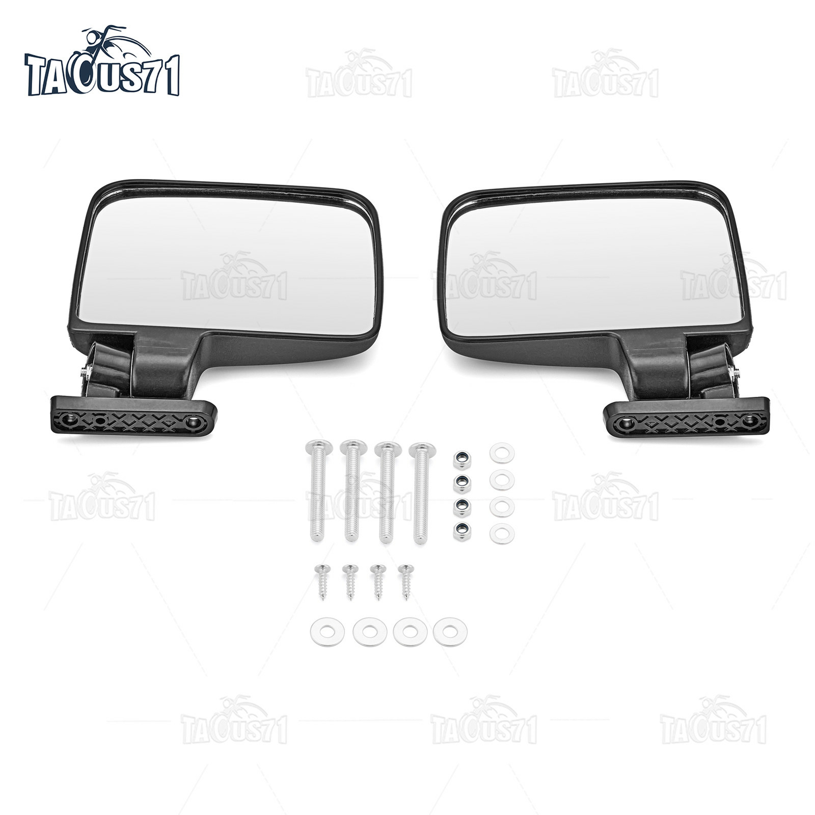 Pair Golf Cart Mirrors Side Rear View For Yamaha Club Car Ezgo Zone