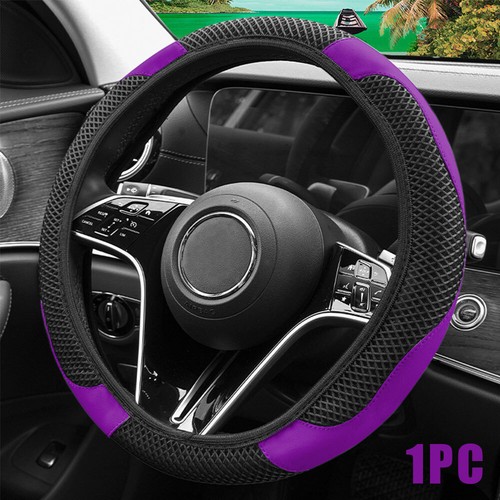 15"/38cm Auto Car Steering Wheel Cover Ice Silk Breathable Elastic Accessories - Picture 6 of 19