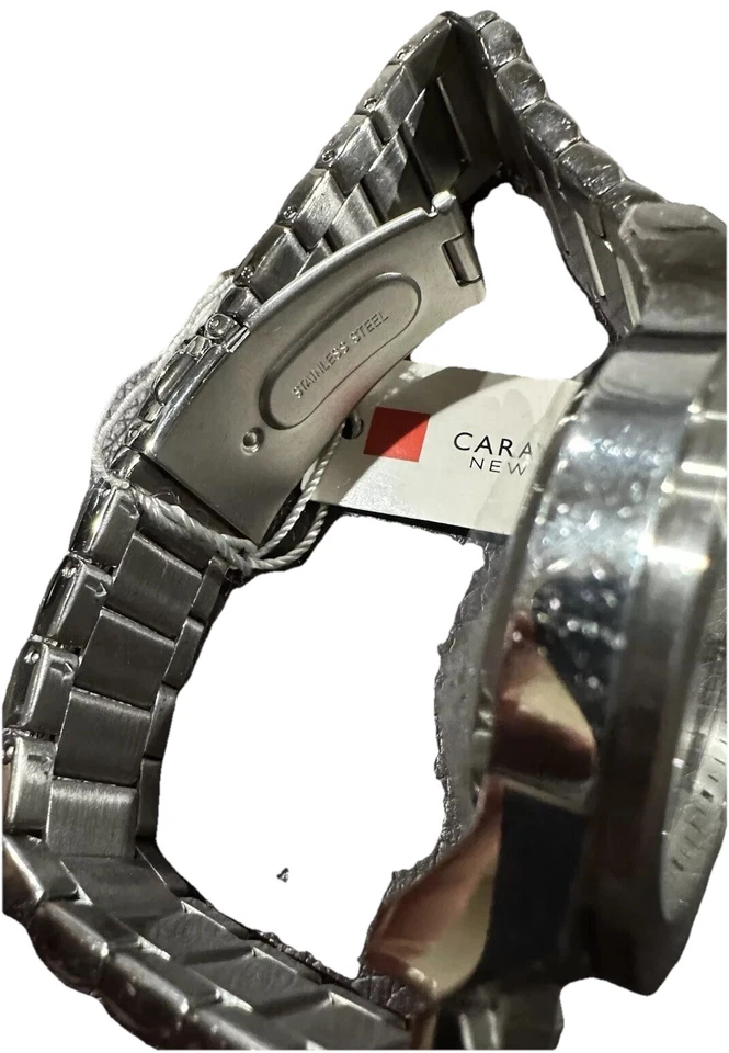 Reloj Caravelle By Bulova Tres Manos NY 43B142 Acero Inoxidable Hombre Esfera 46mm Foto 4 de 4